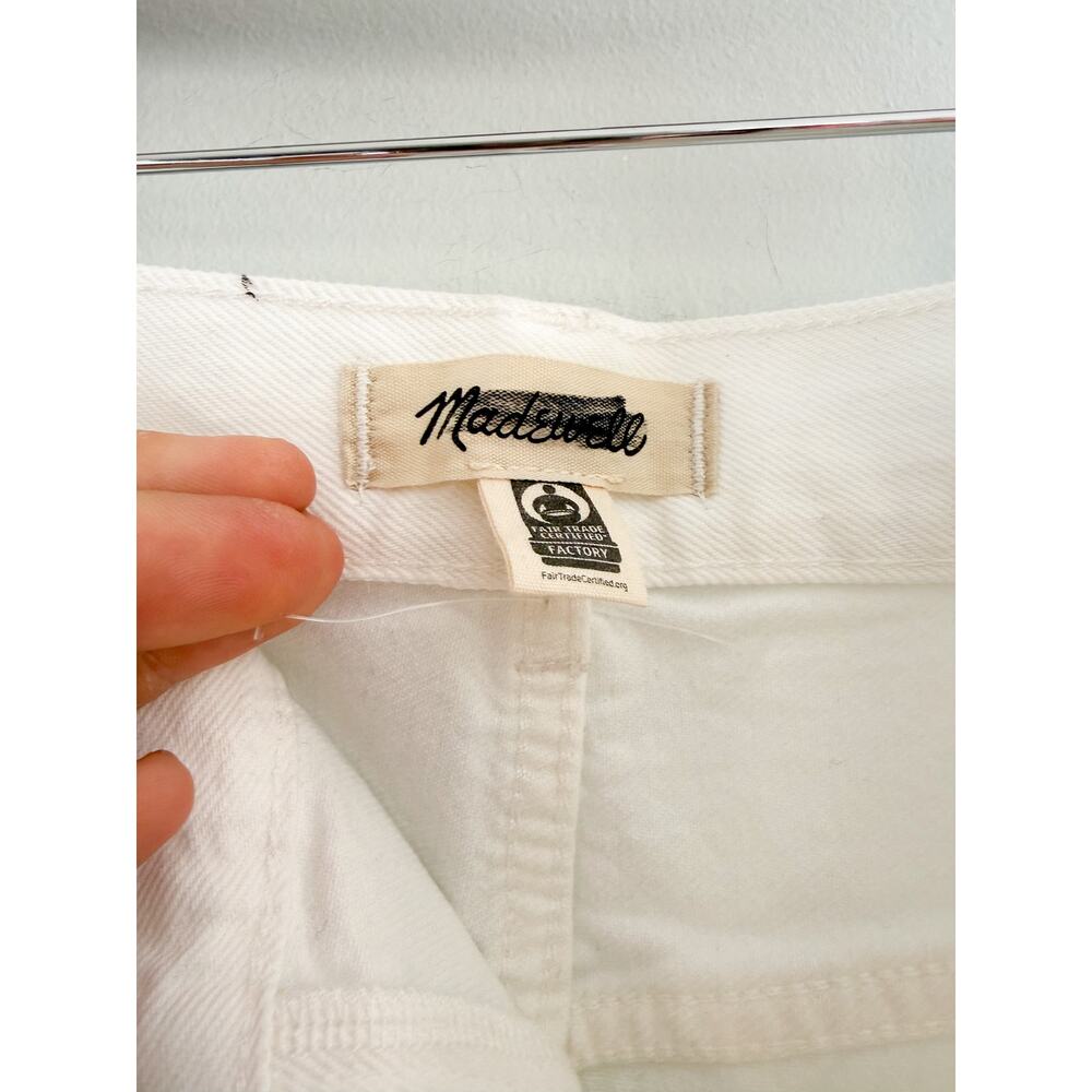 Madewell | NWT Low Slung Baggy Jeans Pure White Relaxed Fit | Sz 30 - Picture 6 of 11